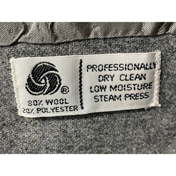 VTG JH Collectibles Blazer Jacket Wool Double Breasted Academia Women Sz 12 Gray - Picture 7 of 10